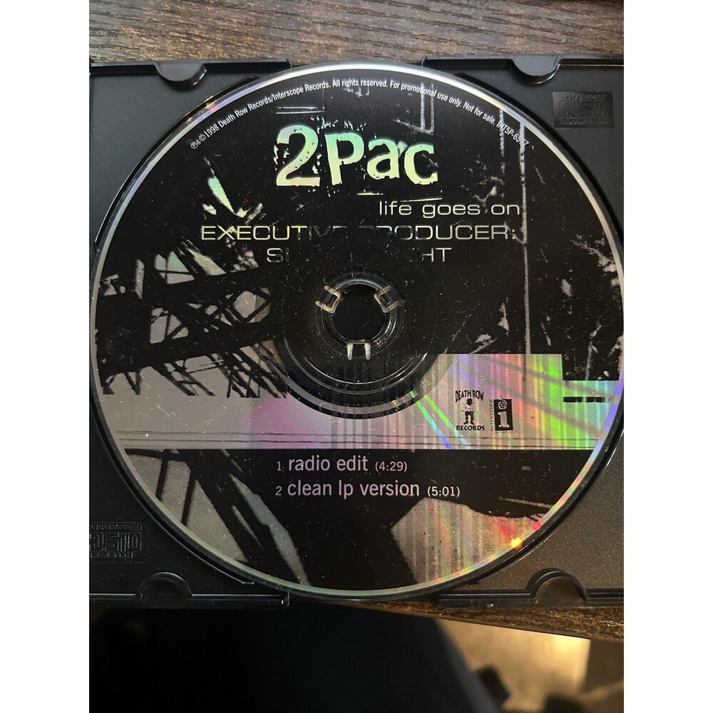 2Pac Tupac LIFE GOES ON PROMO CD DEATH ROW RECORDS - 1998 - Rare